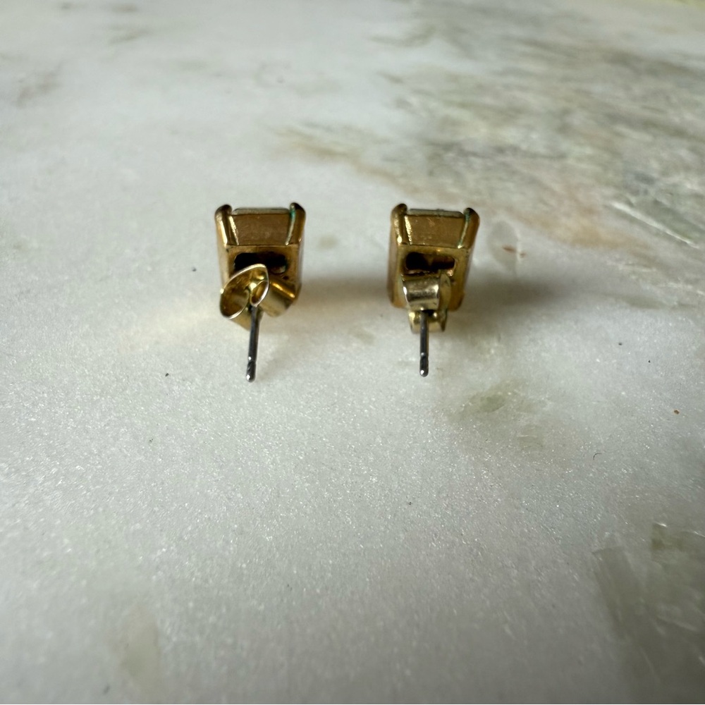 Kate Spade Gold Rectangular Stud Earrings - image 6